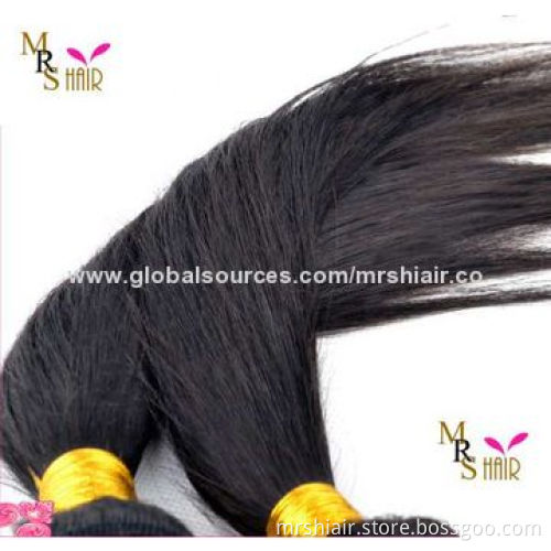 22-inch Unprocessed Natural Black Straight Peruvian Virgin Hair Weaving